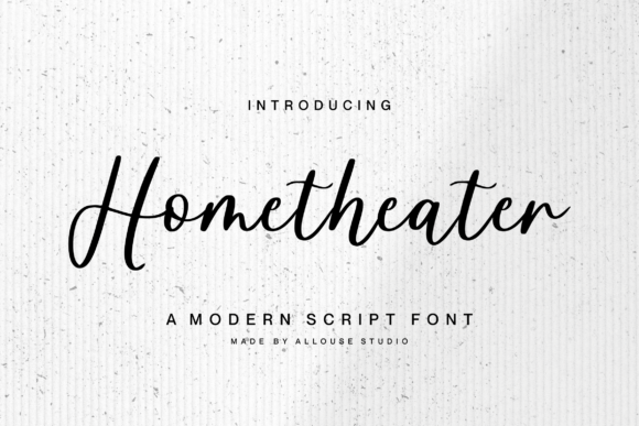 Discover the Elegance of Hometheater Font